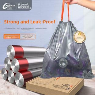 e洁垃圾袋免撕厨房家居大号提绳加厚银色垃圾袋包邮