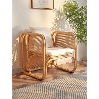 藤椅双人沙发组合椅覆古阳台竹藤休闲床及早餐藤简藤椅东南亚风格