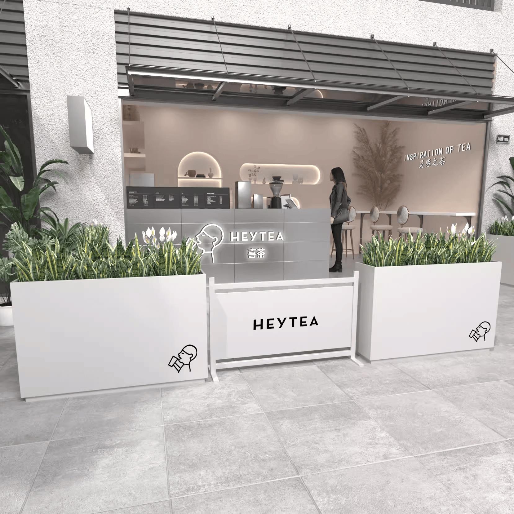 户外铁艺花箱护栏组合隔断花坛奶茶店咖啡厅花槽外摆围栏花架定制