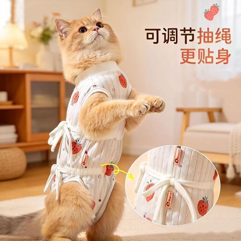 猫咪绝育术后专用透气防舔服母猫
