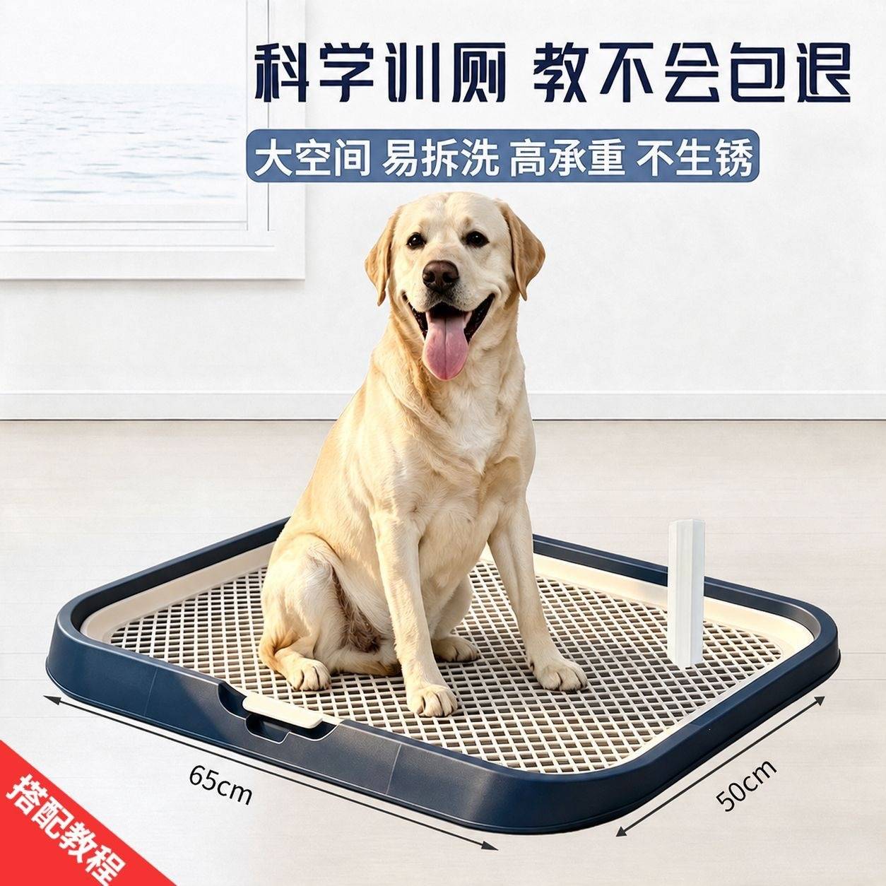 狗厕所小中大型犬防踩屎便盆|