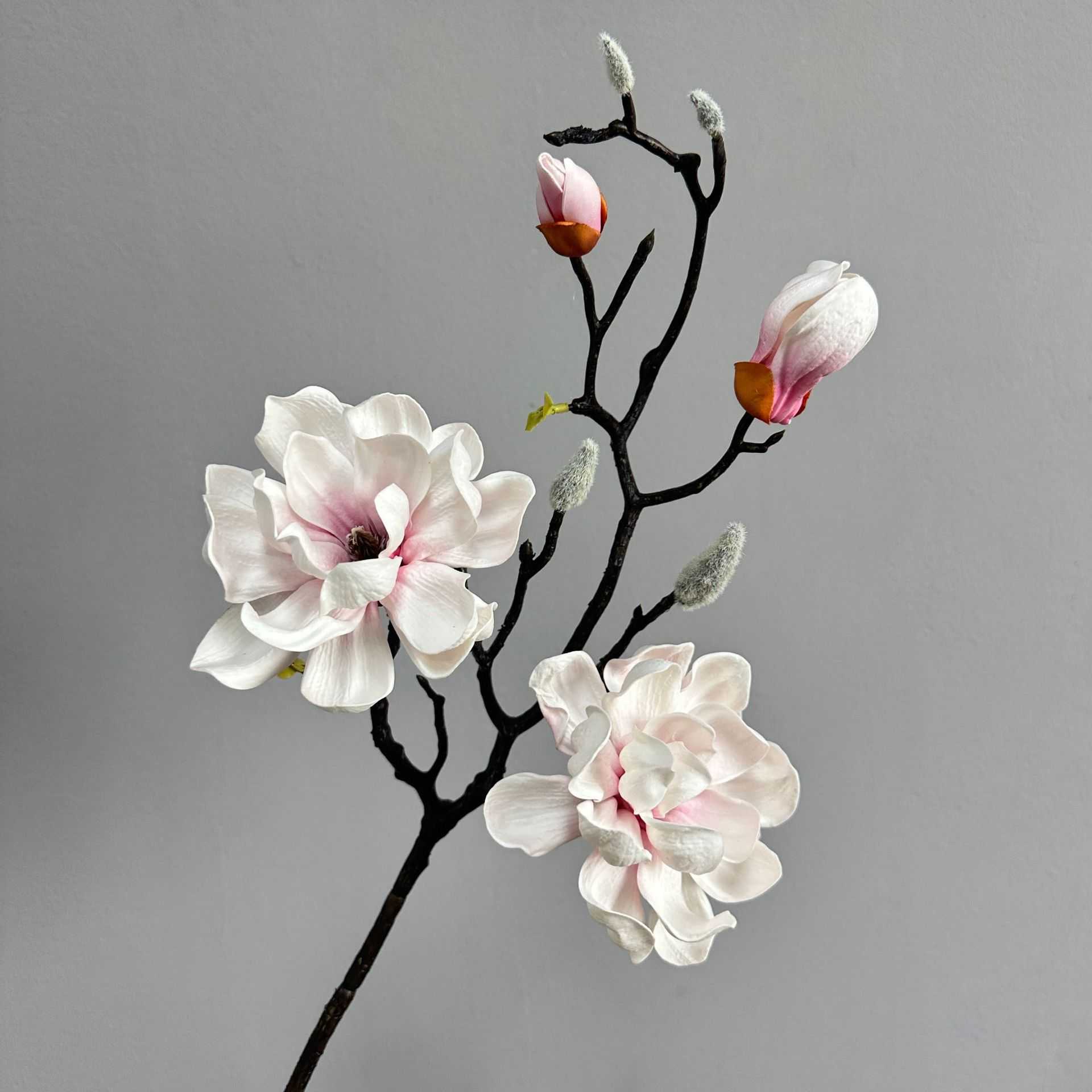 EVA玉兰仿真花家居装饰多头婚庆