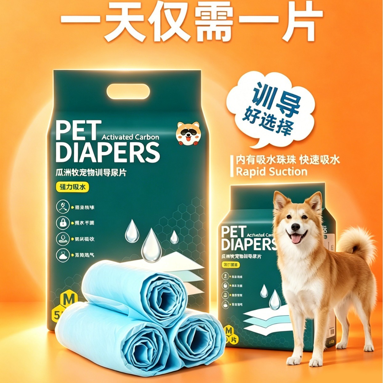 直销宠物尿垫100片装吸水除臭