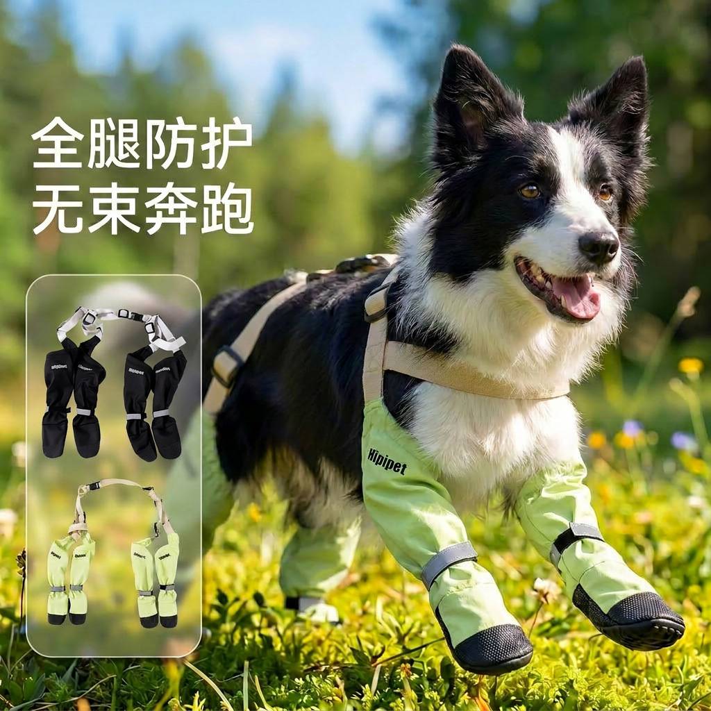 四季适用狗鞋四脚背带防水防脱犬