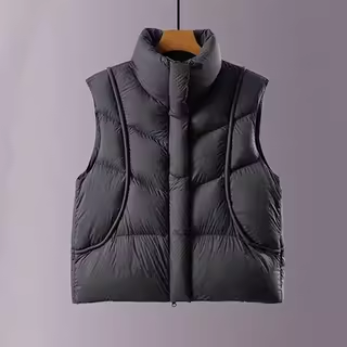 2025新款羽绒马甲女立领拉链保暖防风百搭通勤风背心,女装/女士精品,马夹,淘宝优惠券,粉丝福利购,淘宝优惠卷