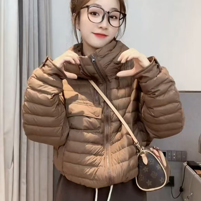 笛调2025冬季新款羽绒服女短款泡芙保暖加厚白鸭绒外套