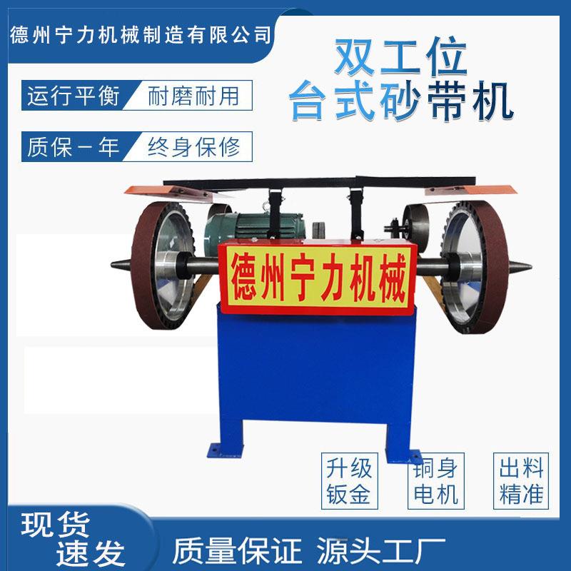 宁力机械制造双工位双头打磨设备台式抛光机厂家大功率卧式砂带机