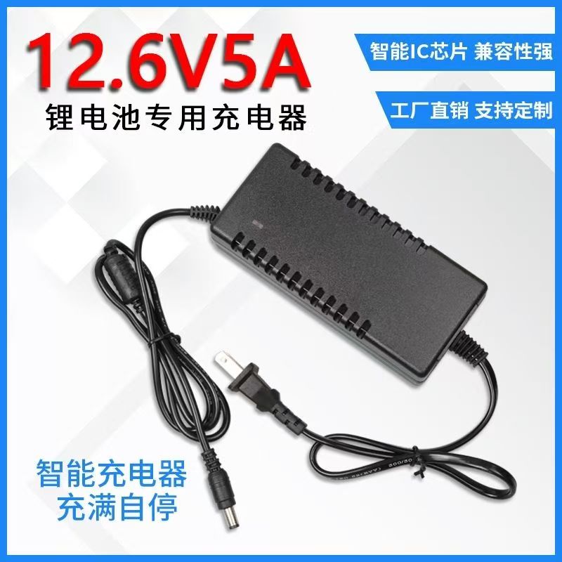 锂电瓶充电器12.6V5A6A8A10A15A三串聚合物应急启动三元电池18650