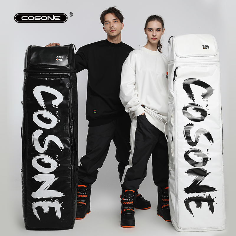 COSONE 新款滑雪板包带轮单双板干H湿分离滑雪板包单板包滚轮包