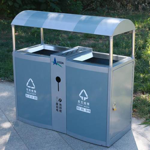 户外不锈钢分类垃圾桶环卫大号公园景区垃圾箱市政学校商用果皮箱