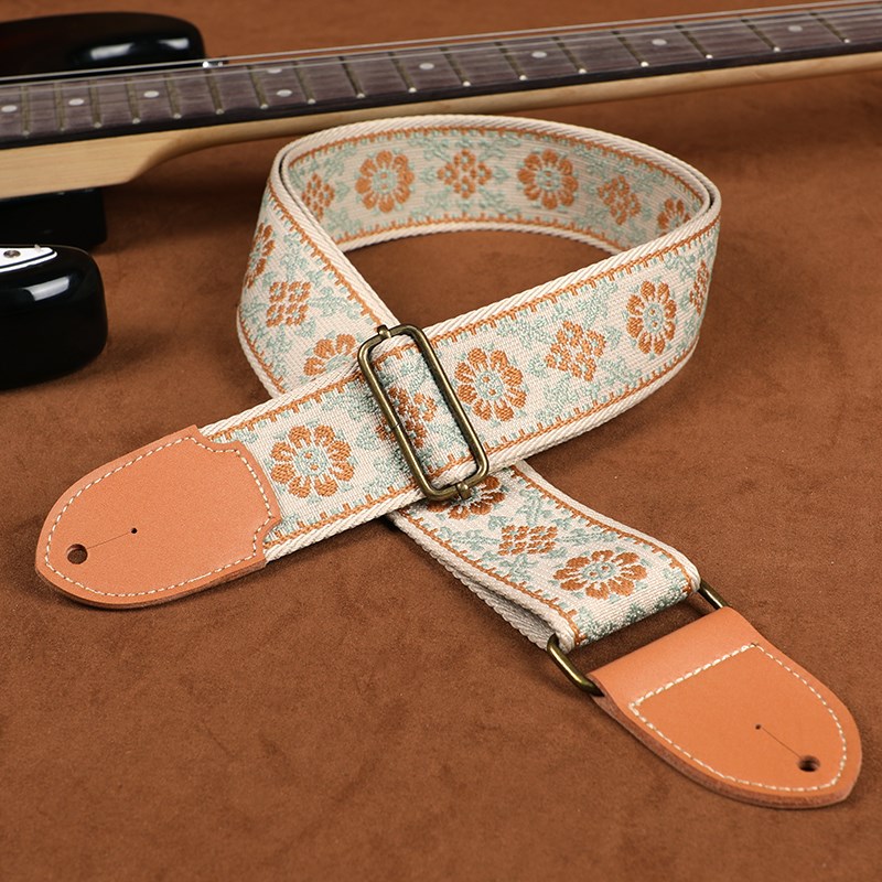 彩色提花电吉他背带电贝斯肩带木吉他背带民谣加宽个性背带