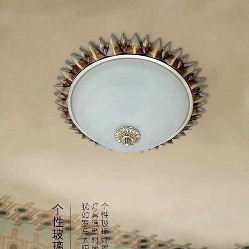 吸顶灯美式复古阳台过道玄关吸顶灯北欧创意家居儿童房衣帽间灯肯