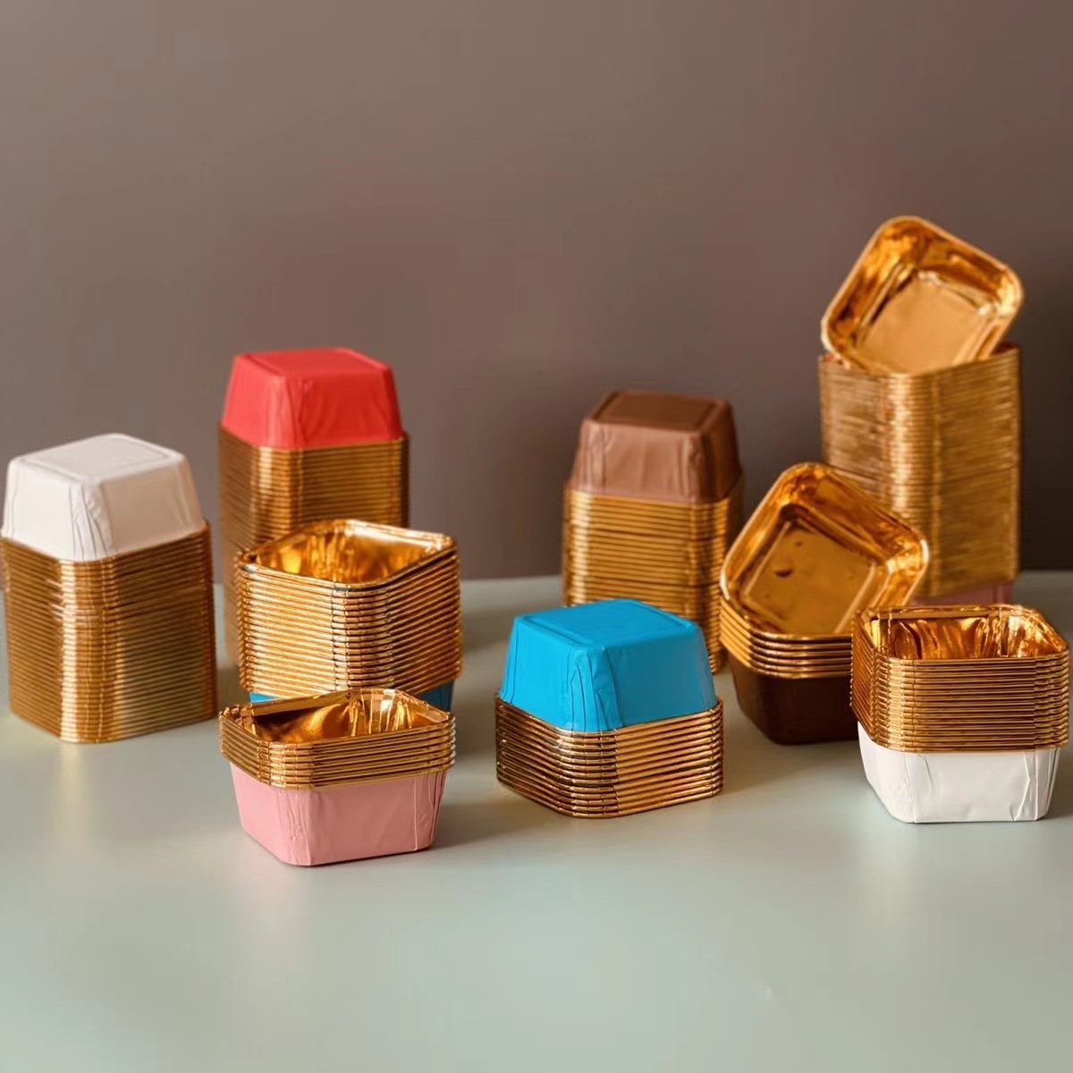 双工位方形蛋糕杯机卷边卷口蛋糕盒机 长方形烘焙马芬杯盒机