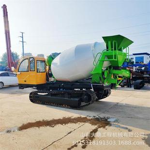 混凝土运输车复杂地形水泥搅拌车小型商混罐车 水田地履带式
