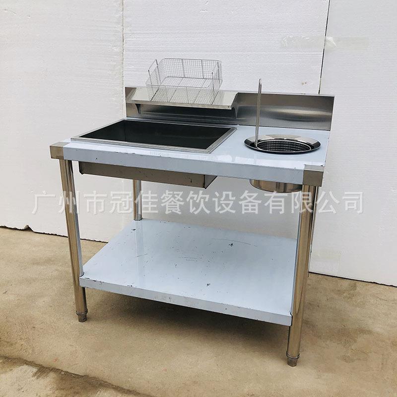 商用裹台炸店备炸鸡QWK汉设堡粉裹粉操鸡作台不锈钢机身汉堡设备