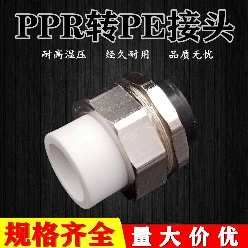 PPR水管双头活接ppr转PE双头转换活节ppr铁活结4分6分内外丝活接