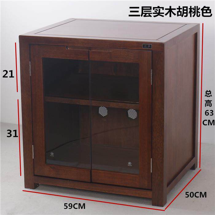 汇声五层实木玻璃门机柜 音响设备展示柜专业影音器材机架