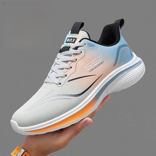 英乔丹尼2026新款男生鞋软底运动休闲鞋子加绒棉鞋男跑步鞋网面鞋