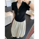 PRASE吕噜噜 【夏日篇章】天蚕丝夏季微胖显瘦短袖毛织POLO领T恤