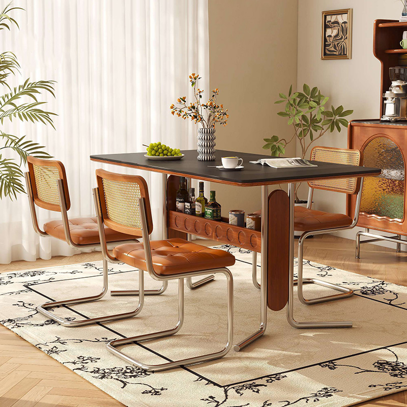 欧派复古中古风岩板拾味餐桌