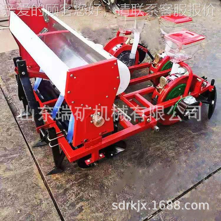 先铺膜后播毛豆植鸭嘴式播机玉米谷子高种粱蔬菜精播机拖种拉播机