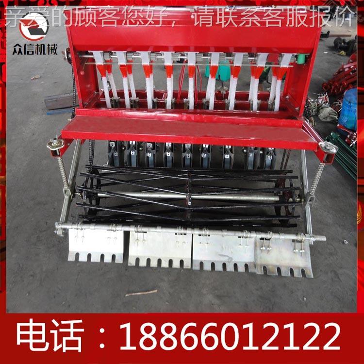 小麦播种撒施肥机 旋拉机带9行耕耙配套撒肥机播机施肥器拖播种器