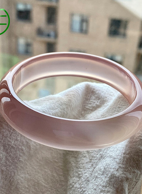 天然正品干枯玫瑰冰种玛瑙手镯新中式中国风韵正圈玉镯送闺蜜妈妈