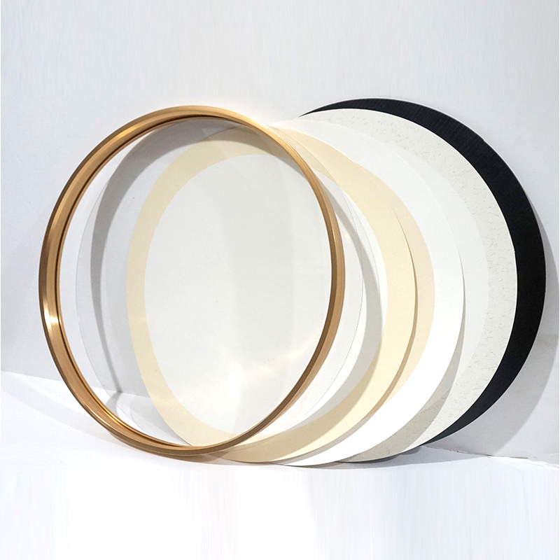 圆形画框知足常乐空白框书法国画宣纸铝合金圆形画框简约摆台挂墙