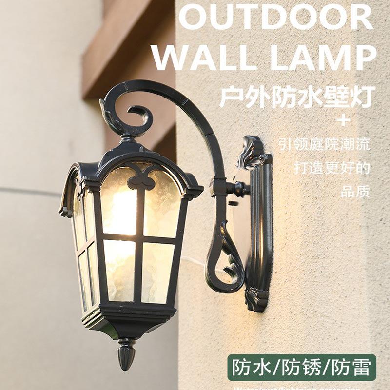 阳能欧式户外防水墙壁灯230414花园别墅大门室庭院阳台外灯复外古