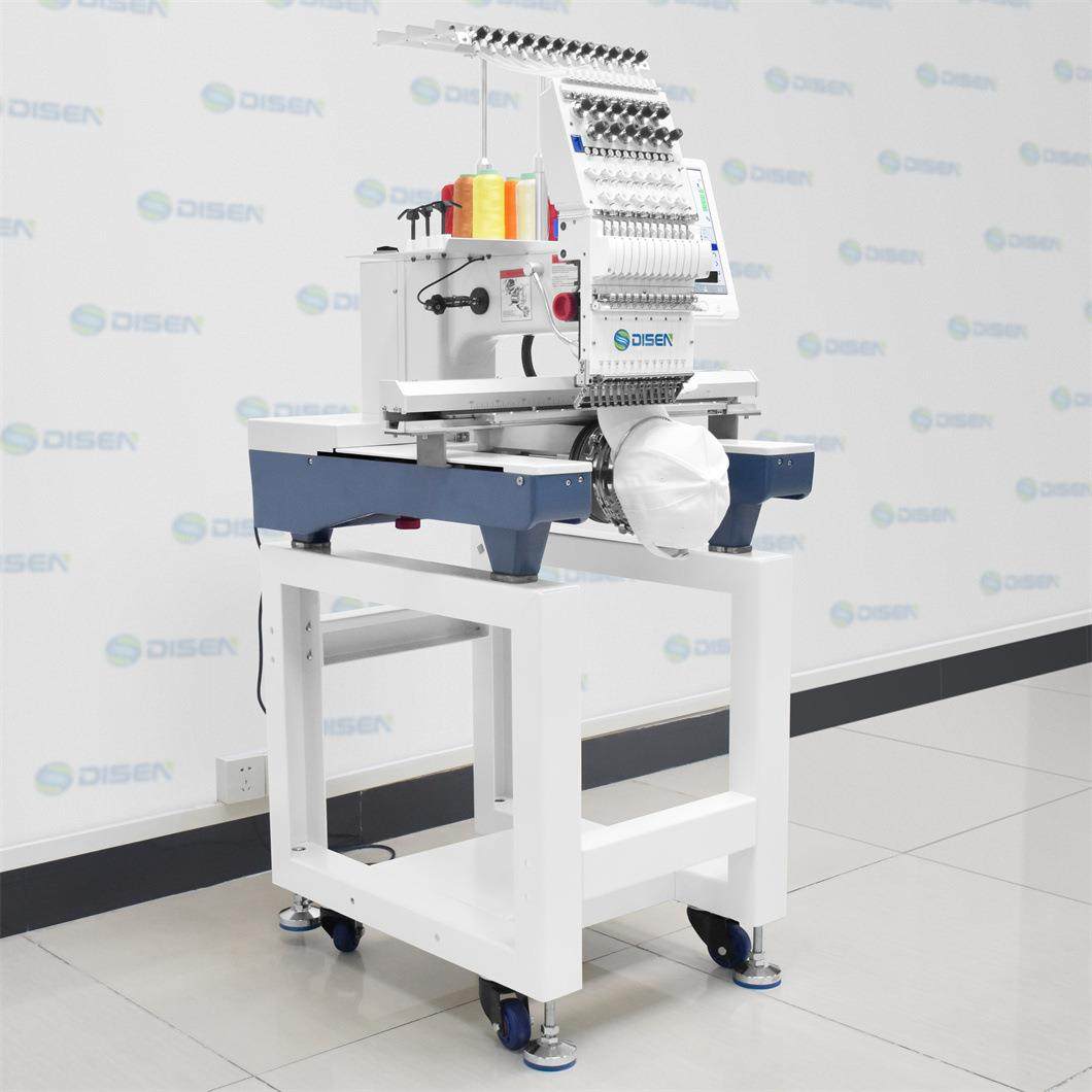 12针机单J1201头电脑帽绣加机宽版片绣绳绣全自动电脑绣珠花小型