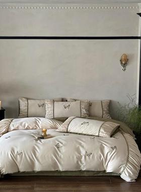 225秋冬QK202407新款100浪支澳棉刺0绣棉被套床品纯公主风法式漫