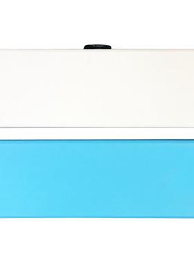 尚易户外可折长条凳携子餐桌天长凳便式促销凳椅子叠白TWO色蓝色