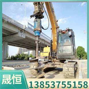 小型挖机钻杆钻孔机电线杆打孔机挖房屋TEC地基孔机打螺旋机树坑