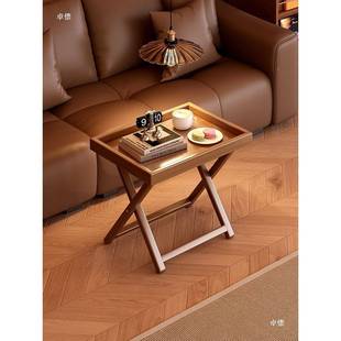 可折叠茶几客厅沙发侧边柜收纳托盘边动几用移小茶桌桌户外AP 02T
