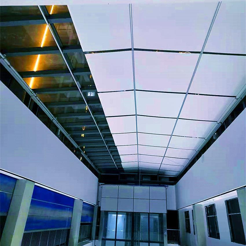 青海商场顶棚SSF电动阳帘帘无品牌/采光遮顶隔热天棚阳光房智能遮