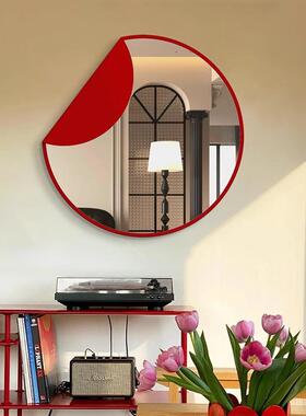 厅ST138高端装饰画卫生画间餐镜子简约墙壁红系色抽象轻奢挂画奢