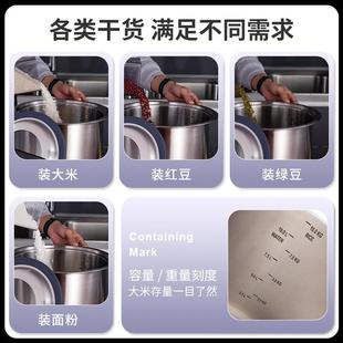 25斤米装 钢04加厚不锈密封桶20 储OXO桶家防用潮米缸储米箱储物桶