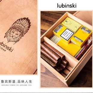 鲁宾斯基雪茄盒雪茄保湿盒雪松木雪茄保湿柜醇化盒原木保湿保养盒