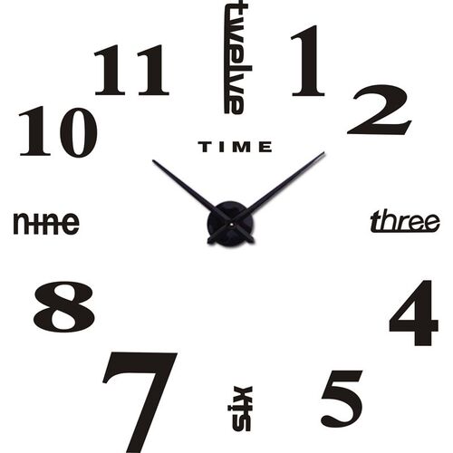 个性创意家居镜面亚克力挂钟客厅装饰品卧室墙贴钟Diy钟静音钟表