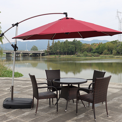 户外遮阳伞露台庭院香蕉伞罗马太阳伞保安岗亭大伞室外摆摊防晒伞