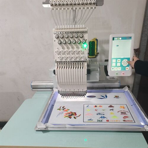 电脑绣花机全自动工业台式单头刺绣机 小型电动商用成衣帽绣机器