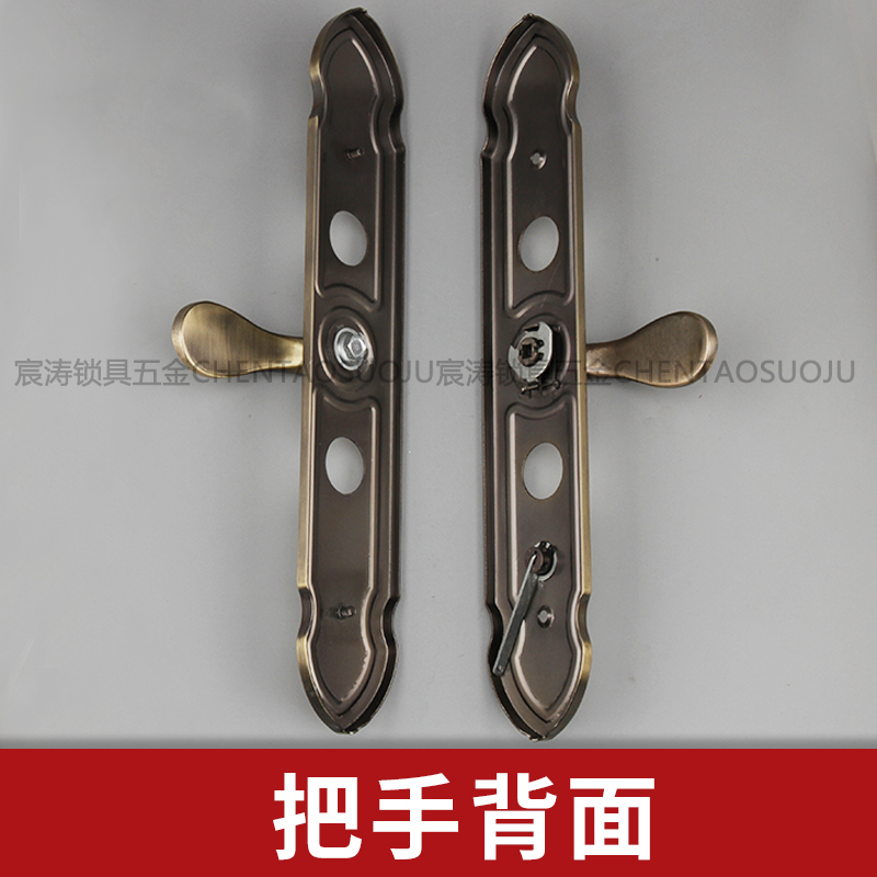 双锁芯双人管理防盗门把手27型保德安银行门保险门金库门面板拉手