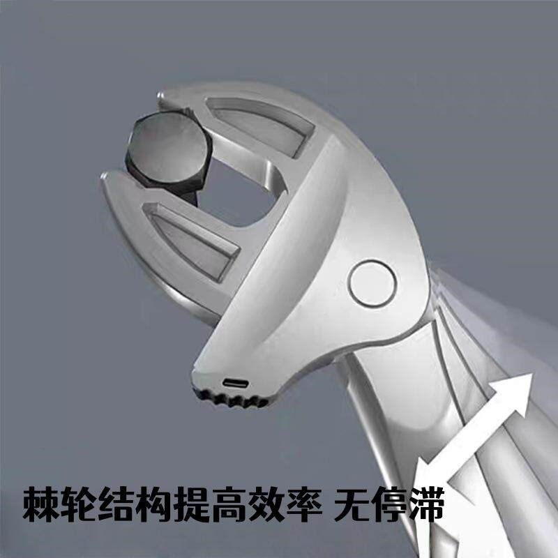 蟹钳式多功能快速自适应仿棘轮扳手工业级大开口扳手活动扳手图片
