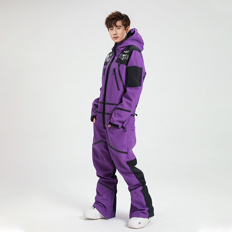2324新款专业连体滑雪服套装男单板滑雪衣女加厚情侣双板一体式