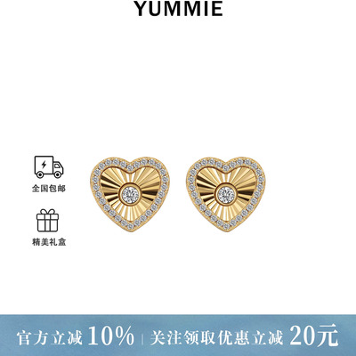 YUMMIE优米爱心耳钉纯银养耳洞