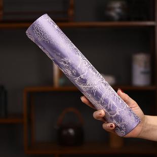 茶席轻奢防水桌旗小号茶垫双面茶旗民宿装 新中式 饰复古风禅意紫色