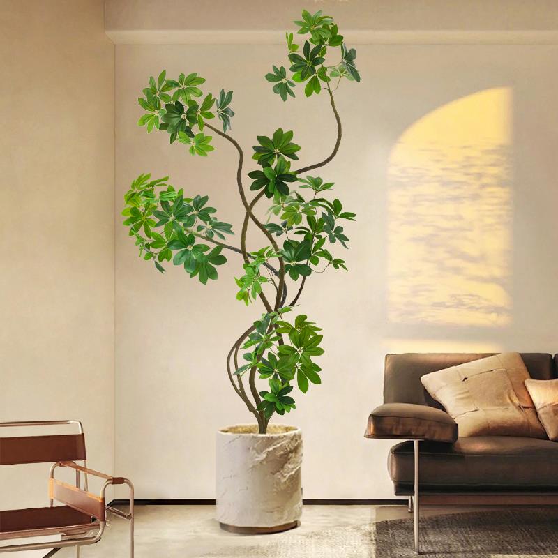 鸭脚木仿真绿植造景室内大型落地景观树客厅高级仿生植物装饰摆件