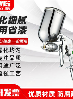 喷漆枪十大品牌台湾致力威气动喷枪上下壶高雾化喷枪W71-77小型