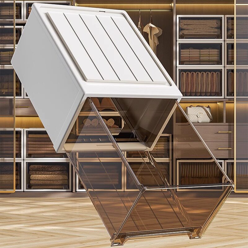 收纳箱抽屉式裤子透明整理箱家用衣物储物柜子衣柜塑料内衣收纳盒