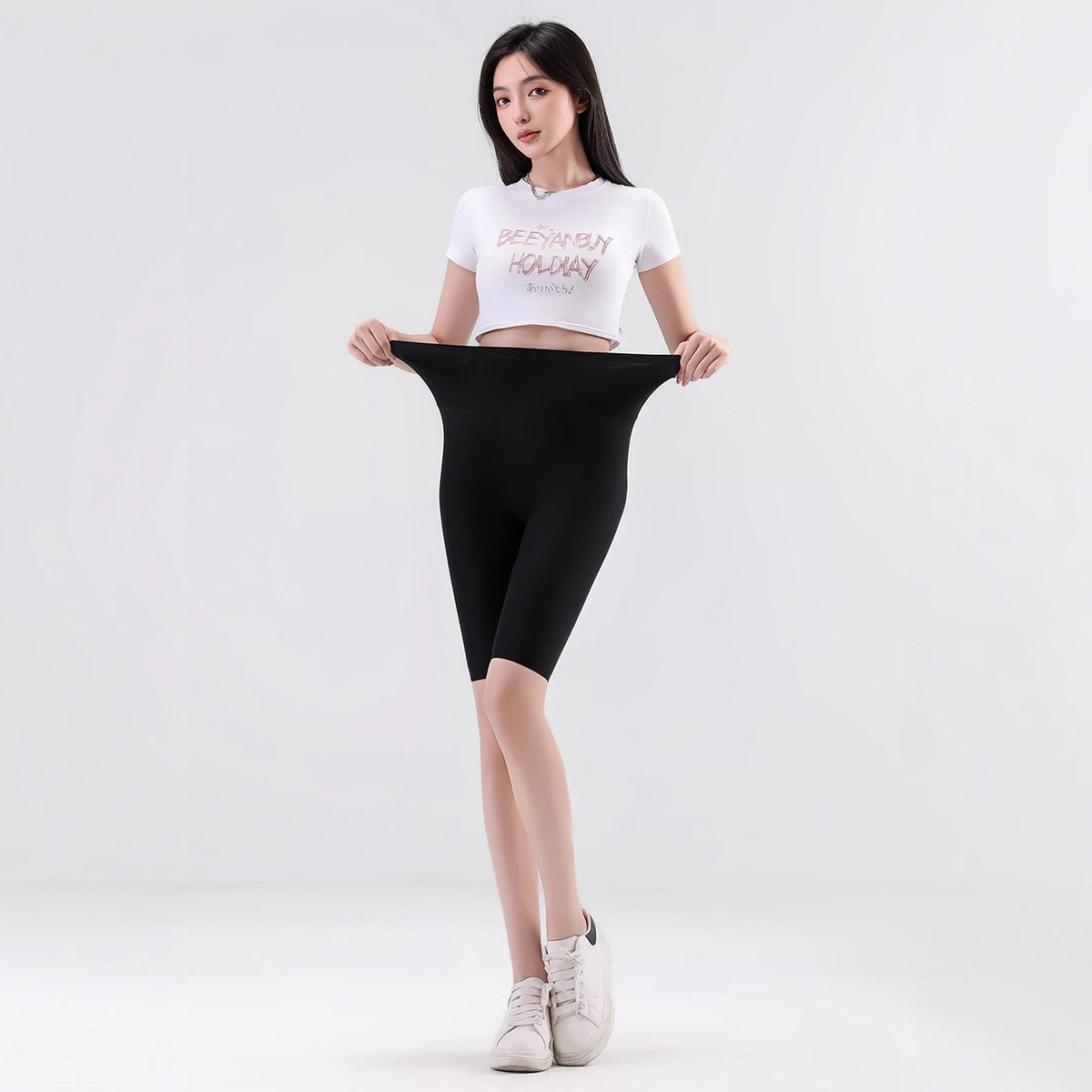 2025新款鲨鱼裤夏季薄款女外穿超薄防晒打底裤高腰奶皮芭比瑜伽裤